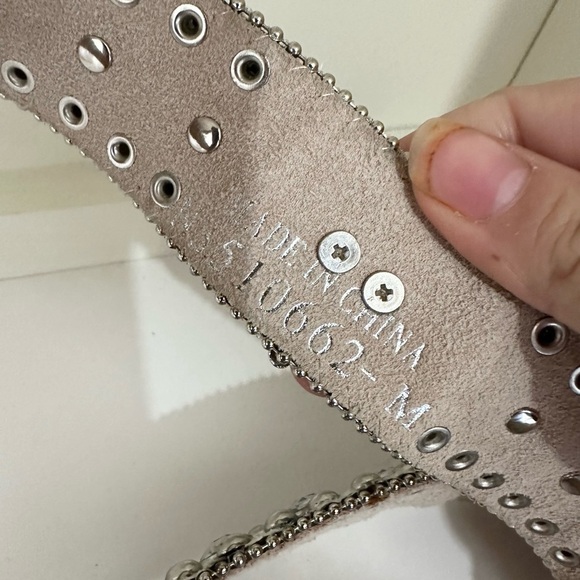 Womens Leather Belt Black White Zebra Print Bling Rhinestone cowgirl - Picture 2 of 7